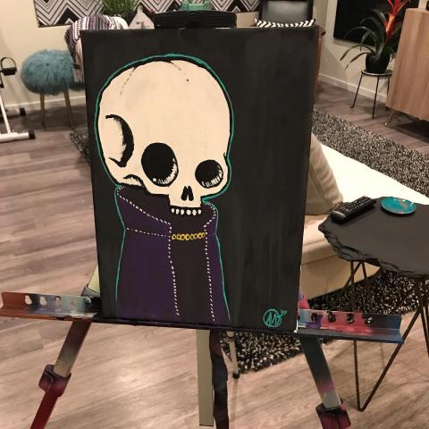 Skull guy painting